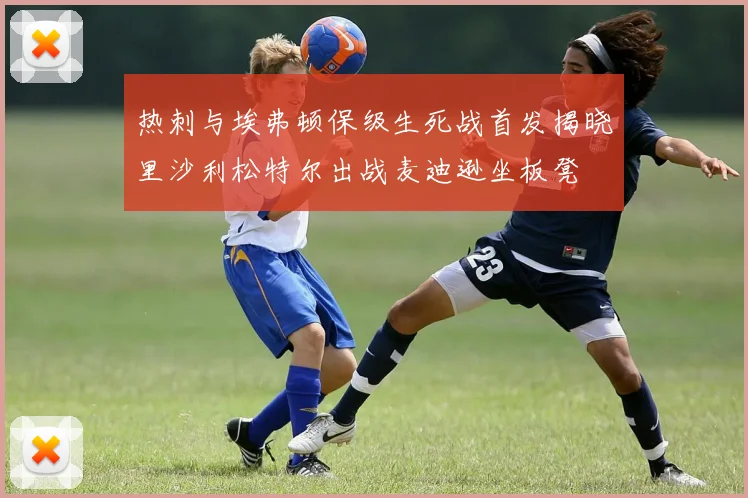 热刺与埃弗顿保级生死战首发揭晓里沙利松特尔出战麦迪逊坐板凳